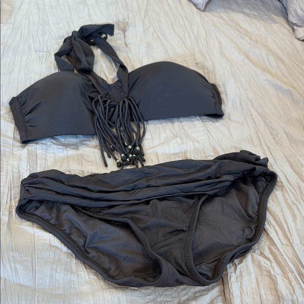 Badgley Mischka Elegant Brown BIKINI Swimwear